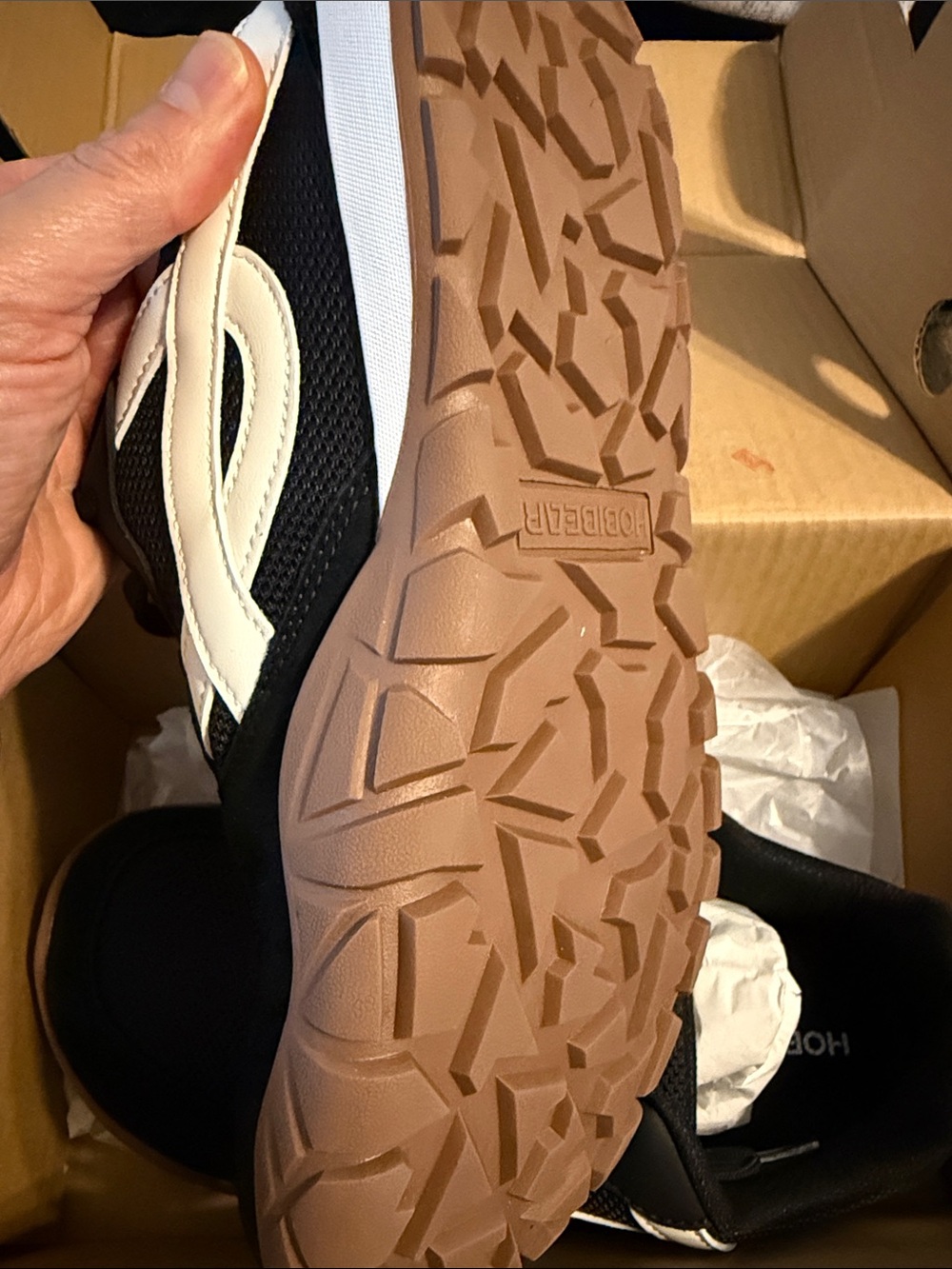 Hobibear Men's Black Athletic Sneakers with White Accents - Picture 3 of 3